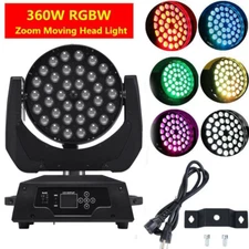 1/2/4 Pcs 36x10W RGBW 4in1 LED Zoom Moving Head 360W Wash Stage Light DMX 15CH