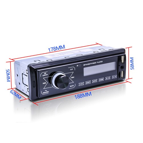Car Stereo Audio Bluetooth InDash FM Aux Input Receiver USB/SD/MP3