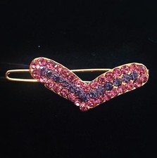 USA SELLER Hair Clip Hairpin Rhinestone Crystal Fashion Vintage Heart Purple 09