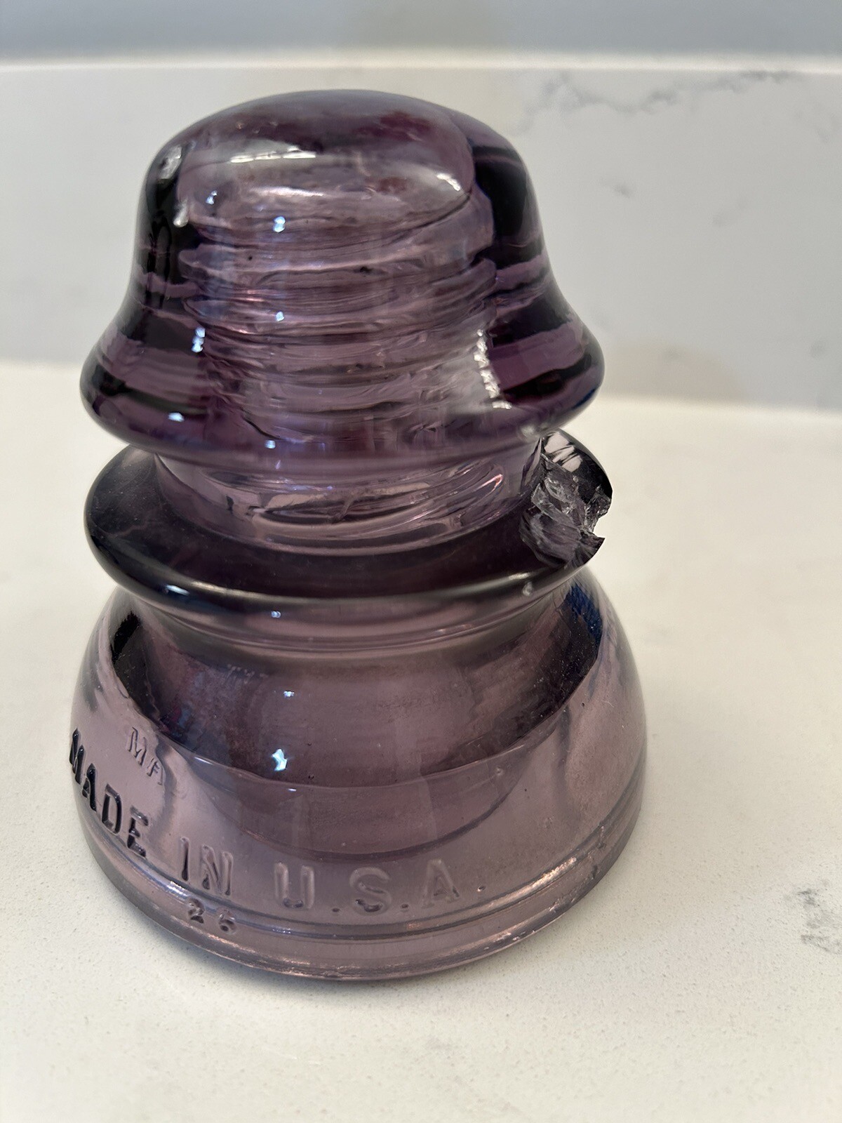 vintage purple glass insulator eBay