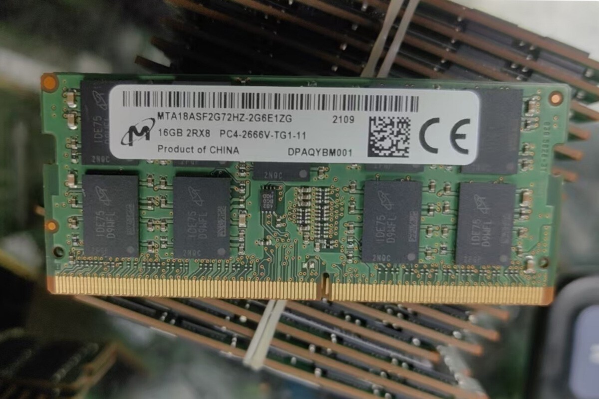 Micron 32GB (2X16GB) DDR4 2666MHz ECC SODIMM Server Memory