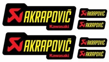 6 Autocollants STICKERS AKRAPOVIC KA Racing Résistant À La Chaleur Jaune