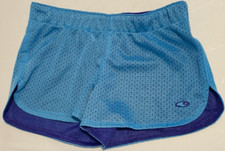 C9 Champion Girls Reversible Mesh Athletic Shorts XS 4-5 Teal Purple Summer NEW