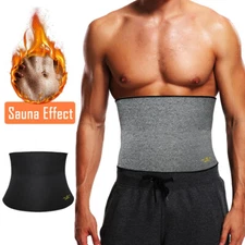 Men Sauna Sweat Band Belt Slim Body Shaper Gym Waist Trainer Cincher Weight Lose