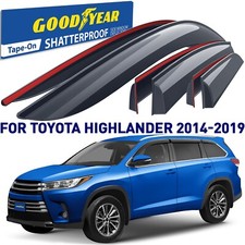 Rain Guards Vent Visors Shade for 2014-2019 Toyota Highlander SHATTERPROOF