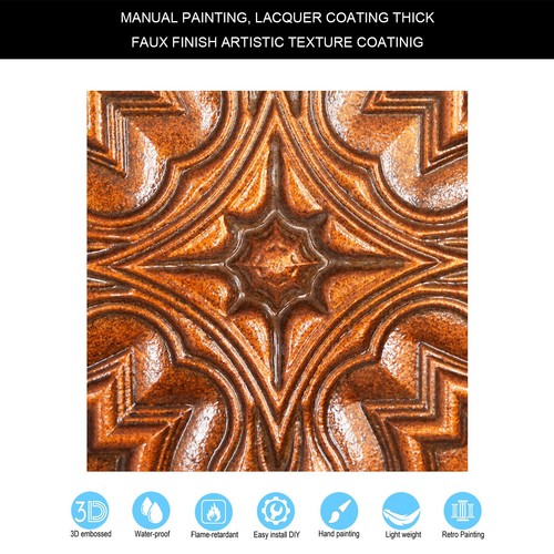 Faux tin ceiling tile stores art decor wall panel PL36 Archaic copper 10pcs/lot - Picture 4 of 22