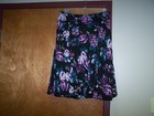 Ladies JACLYN SMITH Large Lined Flirty Flared Floral Skirt Side Zip Partial Elas — photo 1