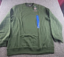 G.H. BASS  CO. Men's Green Sweatshirt Size Large L Long Sleeve Crew Neck NEW