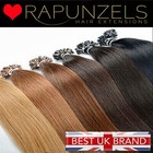 16" NAIL U TIP KERATIN PRE-BONDED REMY HUMAN Hair Extensions RAPUNZELS UK