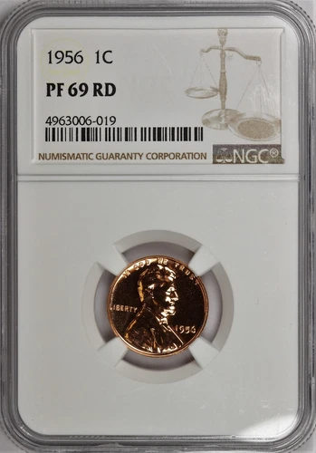 1956 Lincoln Wheat Cent NGC PF69 RD - Blazer!