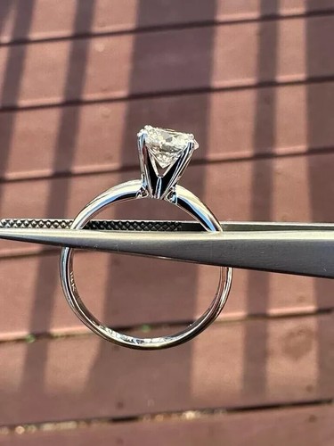 1.50Ct Round IGI Certified Lab Grown Diamond Solitaire Ring Solid 14K White Gold - Picture 11 of 23