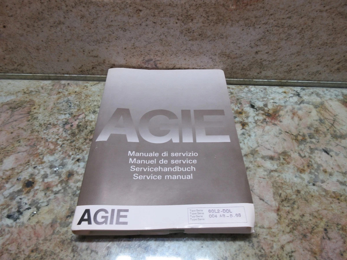 AGIE 120 SERVICE MANUAL TYPE 60L2-DDL 004 AB-S.68 CNC EDM