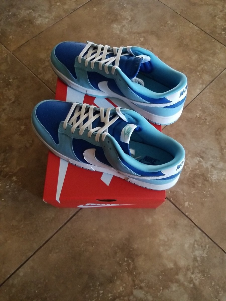 Nike Dunk Low Retro QS “Flash White Argon Blue Flash” US 13