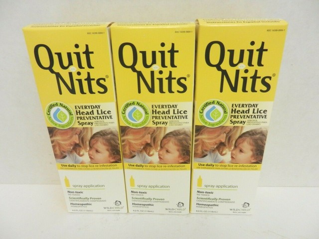 3 QUIT NITS EVERYDAY HEAD LICE PREVENTATIVE SPRAY ~ 4.0 FL ...