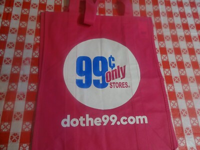 99 Cents Only Store Reusable Cloth Tote Bag NWT Stores Closing Down RARE PINK !!