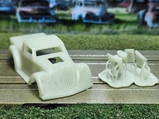 TJet - 1933 Willys Pickup Dragster Body Only, w/ Pipes & Blower