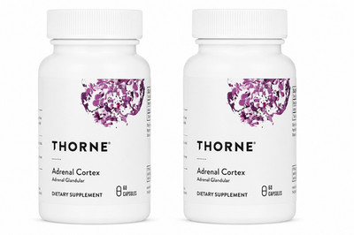 2er Pack Thorne, Nebennierenrinde, 2 x 60 Kapseln (50 mg pro Kapsel), Ablaufdatum: 10/2028