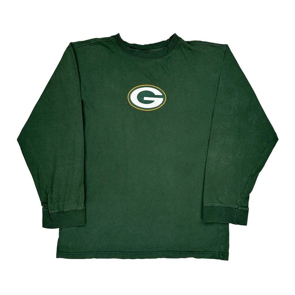 Green Bay Packers Nfl Football Long Sleeve T-Shirt - Medium Green Cotton