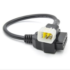 6-pin To 16-pin Motorcycle Obd2 Diagnostic Adapter Cable For Delphi Test Line J 6-pin To 16-pin Motorcycle Obd2 Diagnostic Adapter Cable For Delphi Test Line J