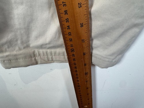M&S Blue Harbour Luxury Chino Trousers Mens W38 L31 Stone Beige Tapered Stretch - Picture 6 of 9
