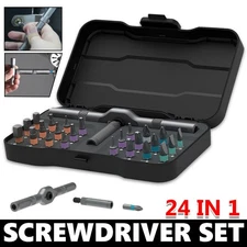 24 in 1 Magnetic Screwdriver Set DIY Ratchet Screwdriver Non-Slip Precision Bit