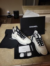 BNIB Authentic CHANEL Classic Ivory Suede Sne...