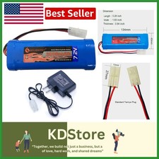 7.2V 3800mAh NiMH RC Battery Pack 6-Cell Tamiya Connector  Charger