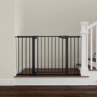 #ad Baby Gate Extra Wide 29.7 51#x27;#x27; Pressure Mounted Dog Gate with Walk Thru Door... $112.36