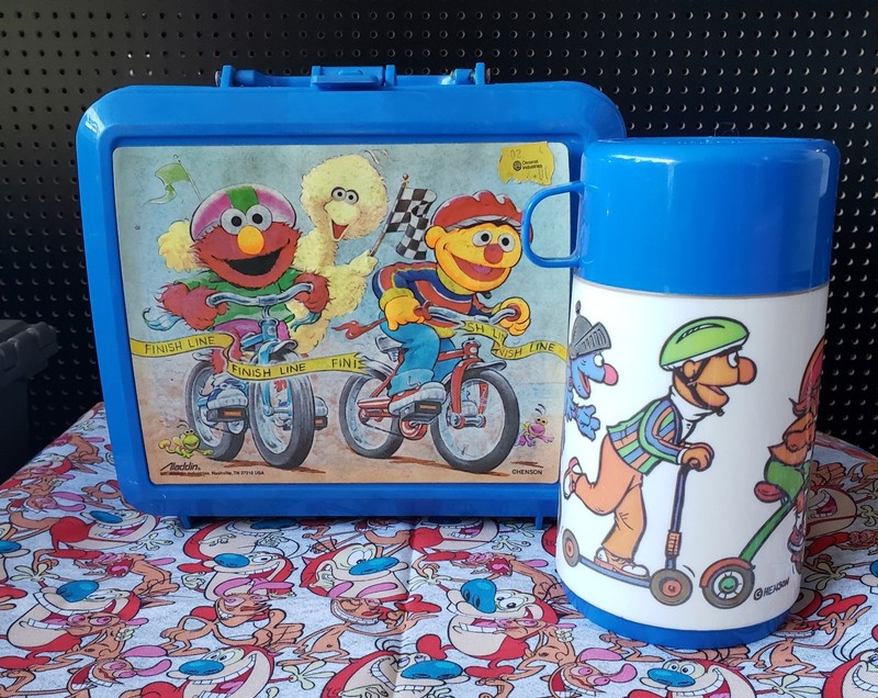 Sesame Street Bicycle Lunchbox With Thermos