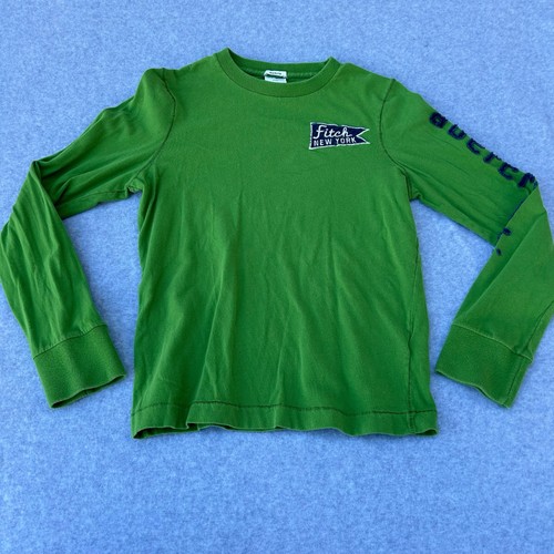Abercrombie & Fitch Kids Boys Green Fitch NY T-Shirt L - E94