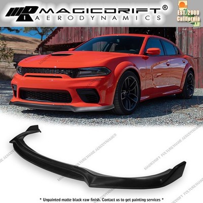 Fits 20-23 Dodge Charger SRT Widebody MDA V2 Style Front Bumper Lip Spoiler 3PC
