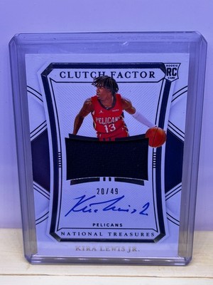 2020-21 National Treasures Clutch Factor Rookie Patch AUTO Kira Lewis Jr 20/49