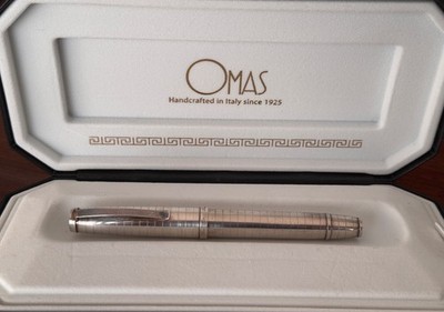 NOS Omas Society LE Sterling Silver Fountain Pen 18k F nib #328/700