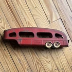 Vintage Marx Motor Transit Tin Toy Bus Red Collectible Vehicle