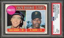 1969 Topps #82 Rich Hebner / Al Oliver RC PSA 9 Mint 42830729 