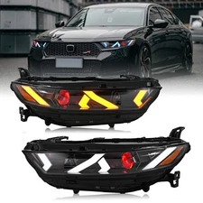Red Devil Eye LED Headlight Fit For Honda Accord 2023-2025 Head Lamps Sequential