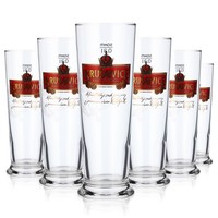 6X Krusovice Bier Glas Bier WeißBierglas BiergläSer 0,3L Relief Schriftzug