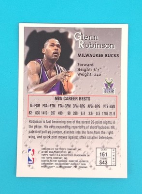 1996-97 Finest #161 Glenn Robinson Milwaukee Bucks BASKETBALL Card 