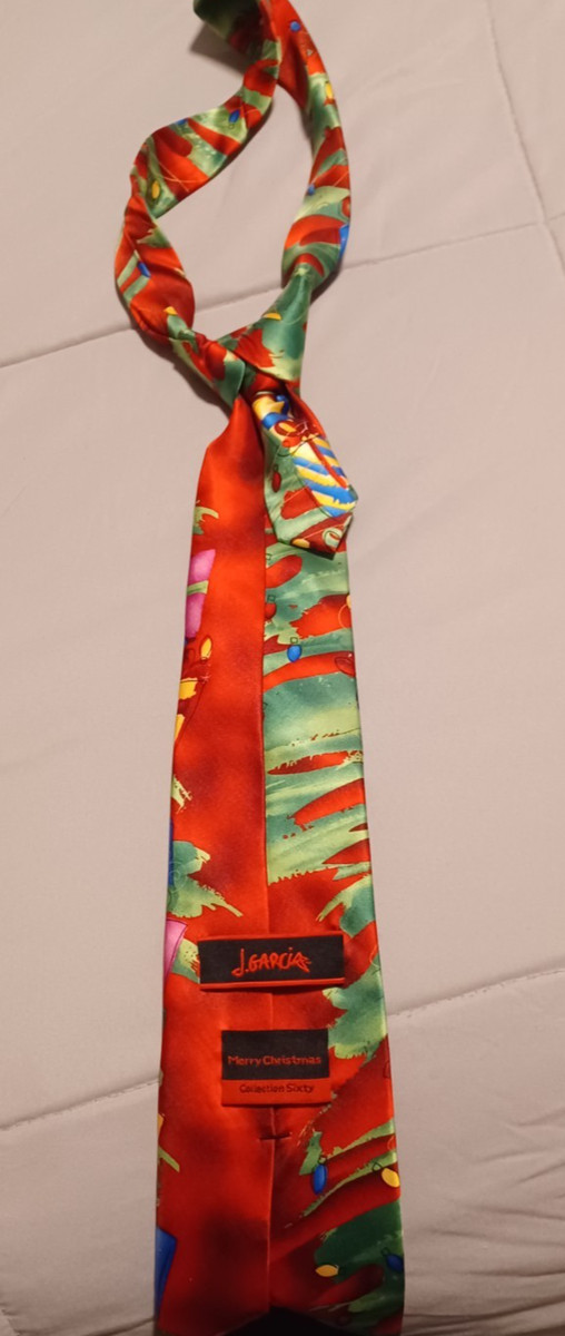 1 Vintage Jerry Garcia 100% Silk Neck  Abstract Print View 3