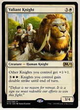 Valiant Knight - #42- MTG-Core Set 2019- Regular-NM
