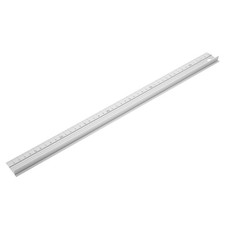 1Pcs 45cm/18" Aluminum Alloy Metal Craft Safety Cutting Ruler,White