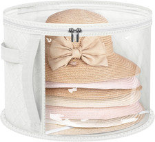 Oversized Clear Hat Storage Bag for Women, Holds up to 7 Caps Cowboy Hat