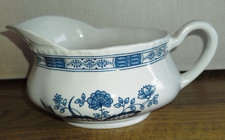 Sehr schöne Sauciere ROYAL TUDOR BLUE ONION, Porzellan, England