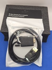DisplayPort to VGA Adapter Cable 6FT DP Male to Female Black NEW