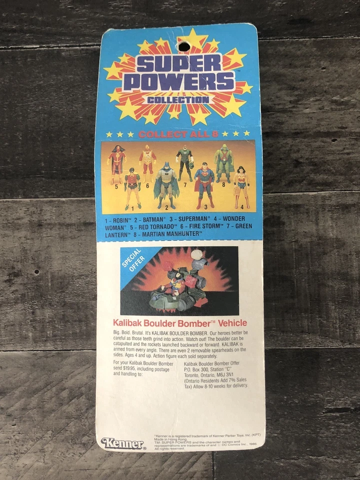 1986 Kenner Super Powers Робин Маленькая Карта ЗАПЕЧАТАННАЯ ФИГУРКА Канадская 8 Назад - Изображение 2 из 2