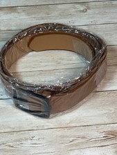 Men  s Faux Leather Vegan Tan Belt Size 44