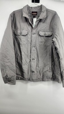 Alesbury Men's Large Grey Garment Dyed Ripstop Jacket NWT 100% Cotton