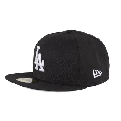 New Era MLB Basic Los Angeles Dodgers Fitted Cap Mütze Kappe schwarz 90928