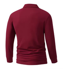 Men's Polo Shirt Quick Dry Performance Lightweight Sports Long Sleeve T-Shirts  