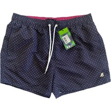 U.S Polo Assn. Swim Trunks Men  s Size XL Blue/ White/ Pink Geometric Print NWT